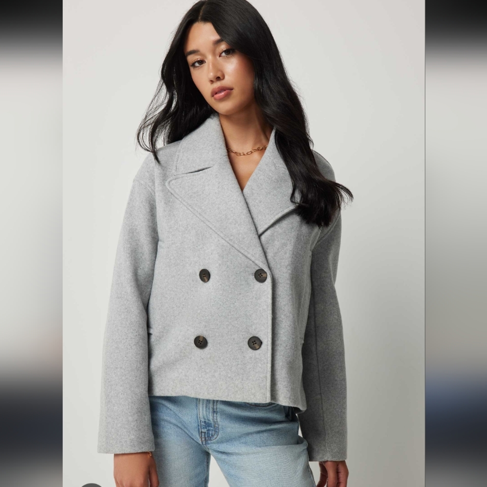 Ardene Grey Peacoat Brushed Felt